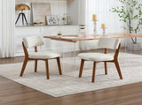 GOMYWAY Mid-Century Modern Dining Chairs Set of 2, Upholstered Mid-Back Armless Padded Side Chairs W2678P512591