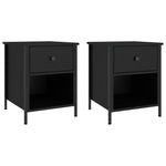 ZNTS Bedside Cabinets 2 pcs Black 40x42x50 cm Engineered Wood 825934