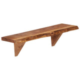 Wall Shelf Set of 2 Natural wood Solid acacia wood Medium 247927