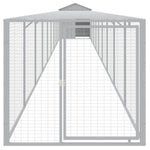 Chicken Cage with Run Light Grey 117x1017x123 cm Galvanised Steel 3189077
