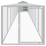 Chicken Cage with Run Light Grey 117x1017x123 cm Galvanised Steel 3189077