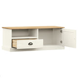 TV Cabinet VIGO White 106x40x40 cm Solid Wood Pine 353176