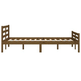 Bed Frame without Mattress Honey Brown Solid Wood 140x190 cm 814802