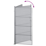 Garden Gate with Lock Silver 96 x 200 cm Stainless Steel 3402589