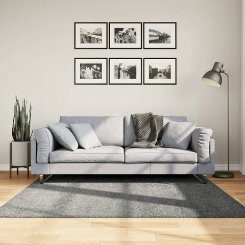 ZNTS Shaggy Rug PAMPLONA High Pile Modern Green 160x160 cm 375302