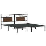Bed Frame without Mattress Brown Oak 160x200 cm Engineered Wood 4106844