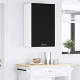 Hanging Cabinet with Door Black Oak and White 50 x 31 x 80 cm 884267