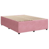 Bed Frame without Mattress Pink 140x190 cm Velvet 3285011