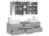 Bathroom Furniture Set 4 pcs Grey Sonoma 3407100