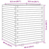 Garden Planter Wax Brown 60x60x72 cm Solid Wood Pine 3282616