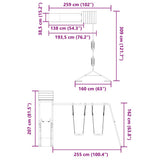 Outdoor Playset Pine Vacuum pressure treated pinewood Large 3155824