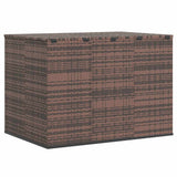 Garden Cushion Box PE Rattan 145x100x103 cm Brown 317230
