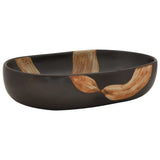 Countertop Basin Black Oval 59x40x14 cm Ceramic 155106