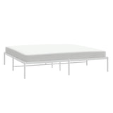 Metal Bed Frame without Mattress White 183x213cm 350918