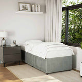 Bed Frame without Mattress Light Grey 90x200 cm Velvet 3284982