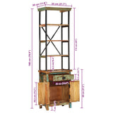 Highboard 55x30x180 cm Solid Wood Reclaimed 358884