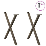 Dining Table Legs X-Shaped 2 pcs Natural Steel 70x cm Steel 4012919