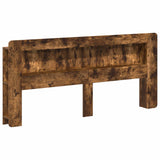 Headboard Cabinet with Storage Smoked Oak 215 x 18.5 x 100 cm 8001305