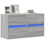 TV Wall Cabinets with LED Lights 2 pcs Grey Sonoma 41x31x45 cm 852282