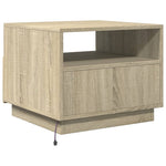 ZNTS Coffee Table with LED Lights Sonoma Oak 50x49x40 cm 839828