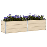 Planter Ivory 195 x 50 x 45 cm Galvanised Steel 42018100