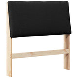 Upholstered Headboard Black 100 cm Solid Pine Wood 879301