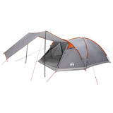 Cabin Tent Grey and Orange 8-Person Polyester and Steel 42028589