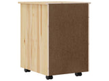 Rolling Cabinet with Drawers MOSS Clear Varnish Solid Pine wood 42032400