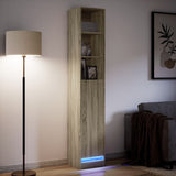Sideboard with LED Sonoma Oak 36x32.5x200 cm Engineered Wood 852126