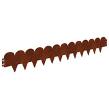 Lawn Edging 10 pcs 103 x 15 cm Steel Rusty 8008668