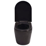 Wall Hung Toilet with Concealed Cistern Ceramic Black 3054477