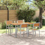 Garden Dining Set 5 pcs Grey and brown 3284351