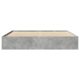Bed Frame Concrete Grey Engineered Wood, Plywood 200 x 200 cm 3295628