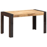 289654 Dining Table 140x70x76 cm Solid Rough Mango Wood