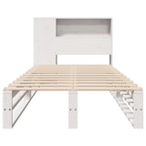 Bookcase Bed without Mattress White 75x190 cm Small Single Solid Wood 3323906