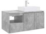 Bathroom Furniture Set 2 pcs Concrete Grey Engineered Wood 3404057