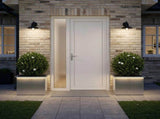 Garden Planter with LED 2 pcs Silver 40 x 60 x 40 cm 8008151