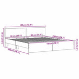 Bed Frame Old Wood 203 x 185 x 70 cm Engineered Wood 3378499