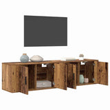 Wall-mounted TV Cabinet Set 2 pcs Old Wood 80 x 34.5 x 40 cm 3415569