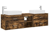 Bathroom Cabinet Set 3 pcs Smoked Oak 53 x 34.5 x 63 cm 3405855