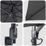 Garden Parasol Anthracite 248.5 x 247.5 x 160 cm 42003237