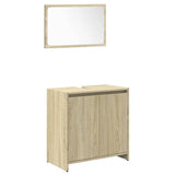 4 Piece Bathroom Furniture Set Sonoma Oak Engineered Wood 3324969