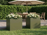 Garden Planter 2 pcs Olive Green 40 x 30 x 40 cm 8005477