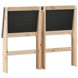 Upholstered Headboard Taupe 135 cm Solid Pine Wood 879292