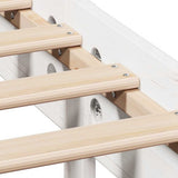 Bed Frame without Mattress White 150x200 cm King Size Solid Wood Pine 3306223