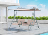 2 Seater Garden Swing Chair Patio Rocking Bench w/ Tilting Canopy, Double Padded Seats, Storage Bag T3398P315889