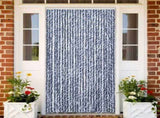 Insect Curtain Blue and White 118x220 cm Chenille 315128