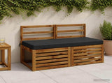 2-Piece Bench Cushions SOEST 2 pcs 100% Polyester Dark Blue 950137