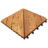 Decking Tile 30 pcs Brown 30 x 30 cm Acacia Hardwood 3444893