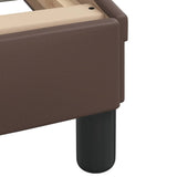 Bed Frame without Mattress "Zadar" Brown 90x190 cm Single Faux Leather 3208151